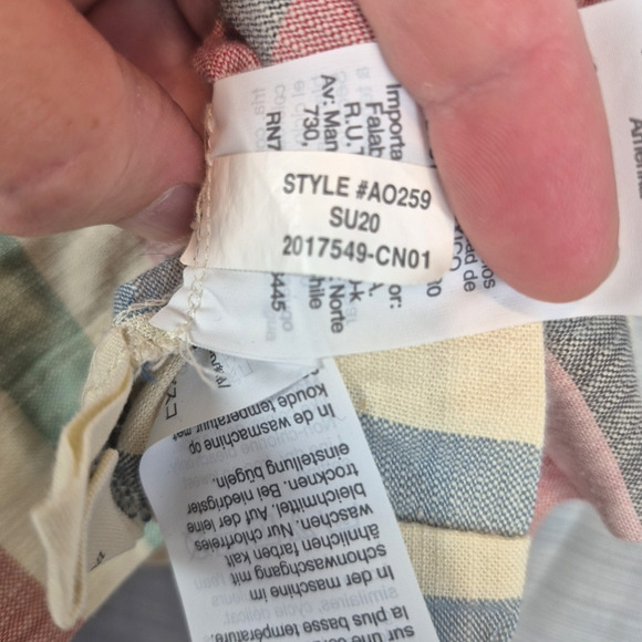 Madewell Mini Dress Womens XXS Puff-Sleeve Trapeze in Rainbow Stripe Colorful - Picture 12 of 14